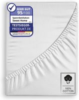 Weiches Jersey Spannbettlaken 200x200 cm – Weiß