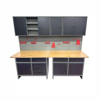 Garagenschrank 6tlg. schwarz 240 cm