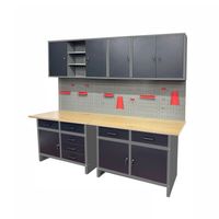 Garagenschrank 6tlg. schwarz 240 cm