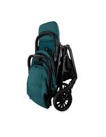 MoMi ANDREA Kinderwagen in Grün mit automatischem Klappmechanismus in Grün
