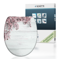 Duroplast WC-Sitz FLOWERS&amp;WOOD, mit Absenkautomatik