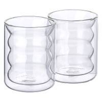 SAN DIEGO Gläserset 2 x 200 ml inklusive 6 Glasstrohhalmen