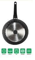Wokpfanne mit Deckel Ø 28 cm – Marmor-Antihaft, Induktion