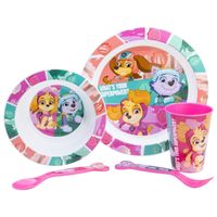 PAW Patrol Kindergeschirr-Set 5-teilig mit rutschfestem Boden