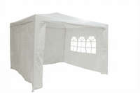 Partyzelt Pavillon mit 4 Seitenwänden, ca. 300 x 300 x 250 cm – Weiß