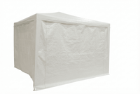 Partyzelt Pavillon mit 4 Seitenwänden, ca. 300 x 300 x 250 cm – Weiß