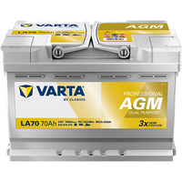 VARTA Professional AGM LA70 Autobatterien 840070076K312, LA70, 12 V, 70 Ah, 760 A