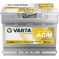 VARTA Professional AGM LA60 Autobatterien 840060068K312, LA60, 12 V, 60 Ah, 680 A