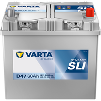 VARTA Dynamic SLI D47 Autobatterien 560410054K262, D47, 12 V, 60 Ah, 540 A