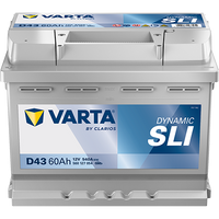VARTA Dynamic SLI D43 Autobatterien 560127054K262, D43, 12 V 60 Ah, 540 A