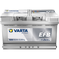 VARTA Dynamic EFB N80 Autobatterien 580500080K262, N80, 12 V, 80 Ah, 800 A