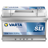 VARTA Dynamic SLI E38 autobatterien 574402075K262, E38, 12 V, 74 Ah, 750 A