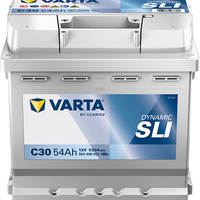 VARTA Dynamic SLI C30 Autobatterien 554400053K262, C30, 12 V, 54 Ah, 530 A