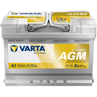 VARTA Dynamic AGM A7 Autobatterien 570901076K262, A7, 12 V, 70 Ah, 760 A