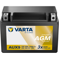 VARTA Dynamic AUX9 Autobatterien 509106013K262, AUX9, 12 V, 9Ah, 130 A