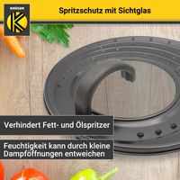 Karl Krüger - Pfannenspritzschutz Tokio mit Glas
