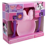 Disney Minnie Mouse Kindergeschirr-Set 4-teilig mit Teller, Schale & Besteck