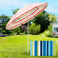 Strand-/ Sonnenschirm Ø 200 cm, grün-weiß-blau-lila