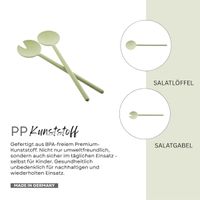 Cofi Salatbesteck 2-teilig – Löffel & Gabel, 29 cm, Grün