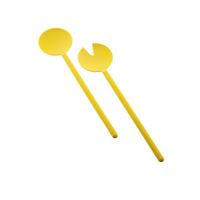 Cofi Salatbesteck 2-teilig – Löffel & Gabel, 29 cm, Gelb