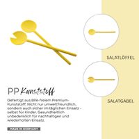 Cofi Salatbesteck 2-teilig – Löffel & Gabel, 29 cm, Gelb