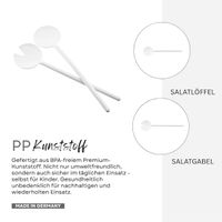 Cofi Salatbesteck 2-teilig – Löffel & Gabel, 29 cm, Weiß