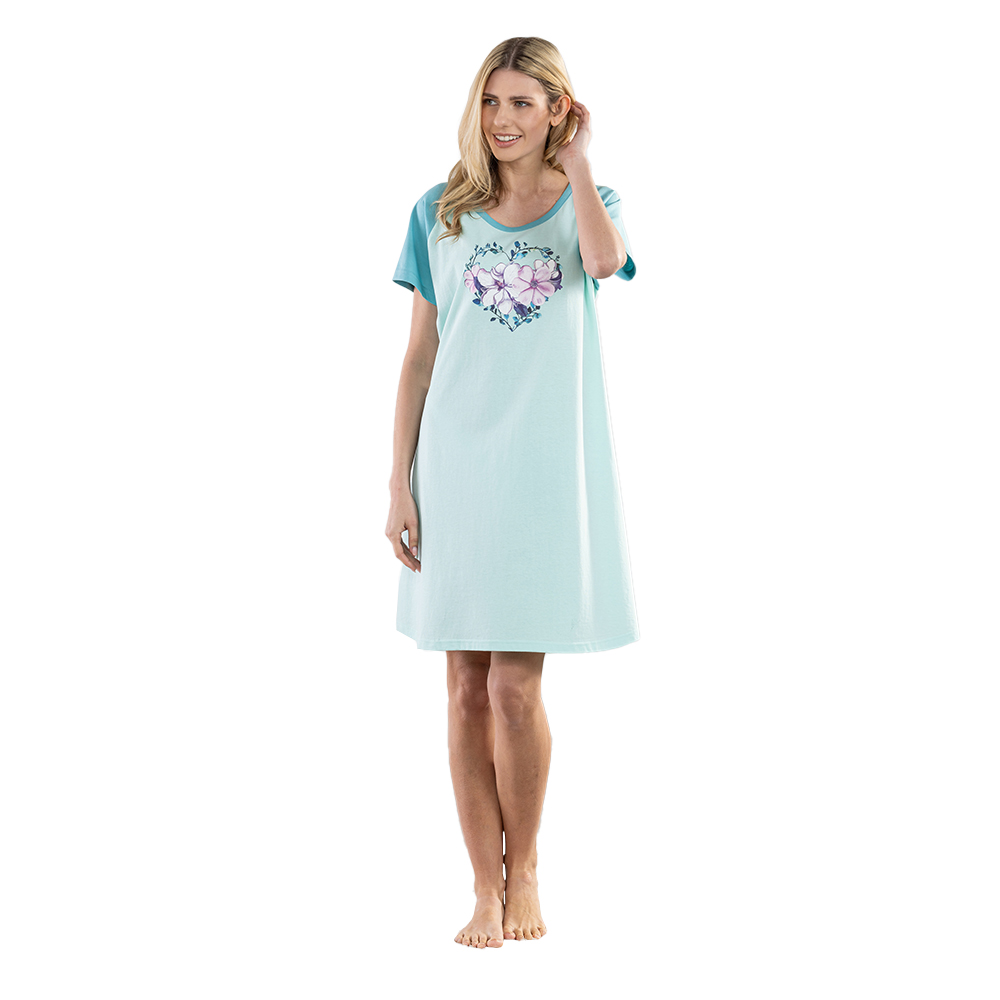 ElleNor Kurzarm-Nachthemd  für Damen