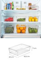 Kühlschrank-Organizer-Set (3-teilig), BPA-frei, 4500 ml, transparent