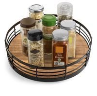 360° drehbarer Bambus-Organizer – Bad, Küche & Vorrat