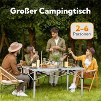 HOMECALL Klapptisch Campingtisch, Aluminum Gartentisch, bis 100kg, für 4-6 Personen