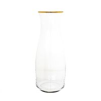 Pasabahce Amphora Karaffe – Glas 1,18 L mit Goldrand