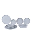 Elegantes 8-teiliges Tafelservice, 100 % Porzellan, spülmaschinen- und mikrowellengeeignet