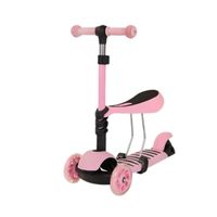 Kinderroller mit Sitz – Dreirad-Scooter Baby - Pink