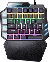 Mechanische Einhand-Gaming-Tastatur mit RGB Rainbow Beleuchtung