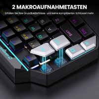Mechanische Einhand-Gaming-Tastatur mit RGB Rainbow Beleuchtung