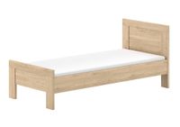 VIPACK - SAM Einzelbett 90x200cm Liegefläche, ohne Lattenrost, Ausf. Eiche Melamin Dekor