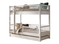 VIPACK - FAGUS weiß Etagenbett 90x200cm, Lattenrost, Rausfallschutz, Bettschublade, Buche massiv