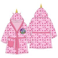 Unicorn Academy Kapuzenbademantel für Kinder Rosa 134/140 mit Tasche