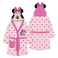 Disney Minnie Mouse Kinder Bademantel Rosa 122/128 mit Kapuze & Gürtel