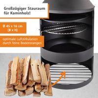 Gartenkamin mit Grillrost und Pfanne