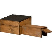 dobar Igelhaus mit schwarzem Bitumendach und Rattenklappe