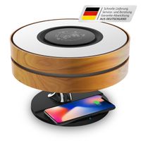 Fontastic Exclusive Multi-Funktions Lampe Icona TWS Lautsprecher, 2x5W, Induktive Ladestation, Uhr
