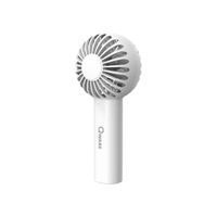Qware Tragbarer Handventilator – Mini-Fan mit Akku & USB-C, Weiß