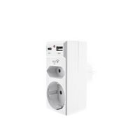 Heitech 2-Fach Steckdosenadapter mit USB & USB-C
