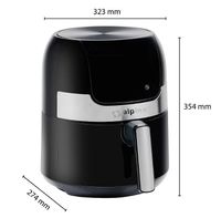 Alpina Heißluftfritteuse, 1400 Watt, 3,5 Liter, Scharz-Silber