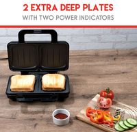 Alpina Sandwichtoaster XL, 900 Watt, Schwarz