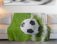 Fußball Kuscheldecke – Fleece 100x150 cm, weich & warm