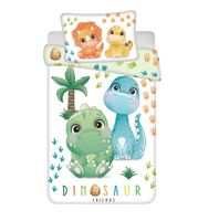 Dino Bettwäsche Set – Kinder Bettbezug 100x135 cm  + Kissen 40x60 cm