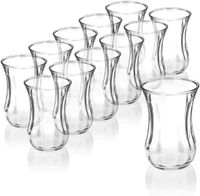 Pasabahce Teegläser 12 Stück – Serie Optik, 120 ml