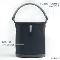 Camping Falteimer 9L Grau – Wasserträger, Faltbar & Tragbar